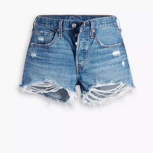 Levi Strauss Women's Levi's 501 Distressed Denim High-Waisted Short
